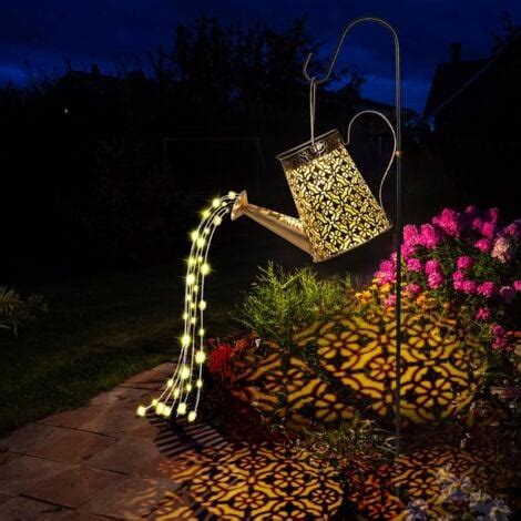 solar fairy light watering can